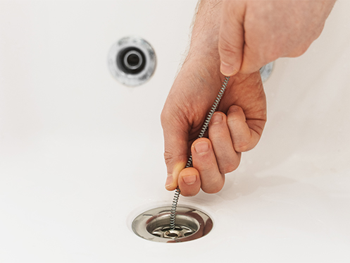 snake clogged drain